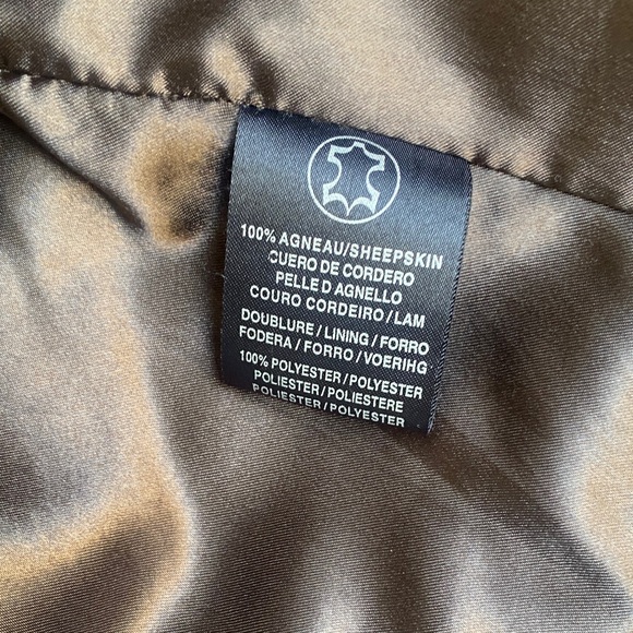 Giorgio Fiorelli Women's Dark Brown Leather Blazer /sheepskin / - Picture 4 of 7